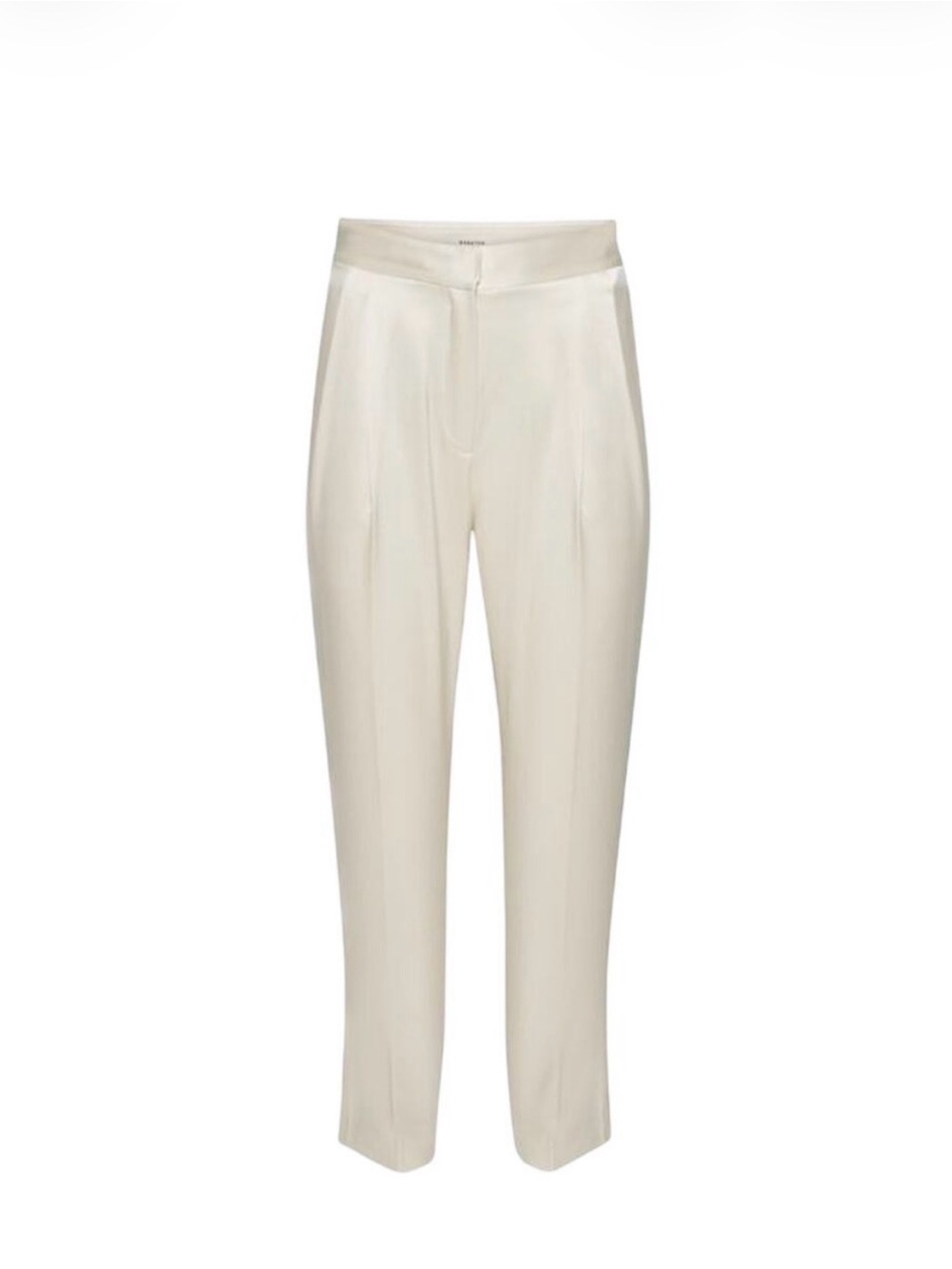 Tailored Cream High-Waist Trousers- Aritzia